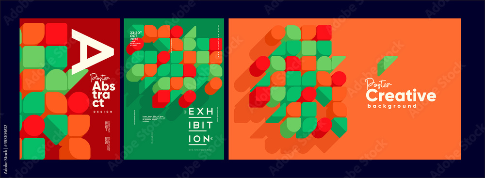 Canvas Prints abstract geometric background. simple shapes with trendy pattern. vector illustration. trendy backgr