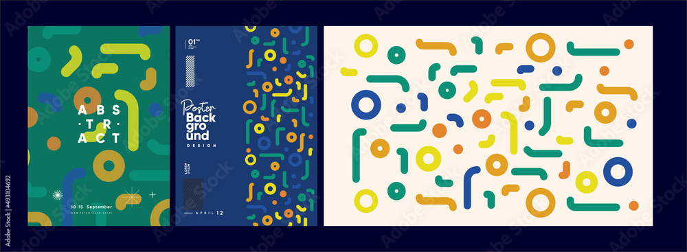 Canvas Prints abstract geometric background. simple shapes with trendy pattern. vector illustration. trendy backgr