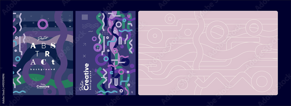 Canvas Prints abstract geometric background. simple shapes with trendy pattern. vector illustration. trendy backgr
