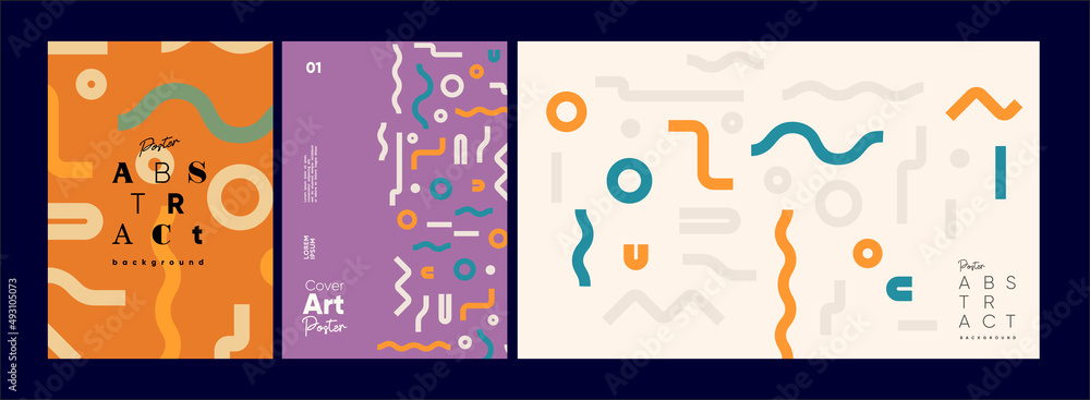 Canvas Prints abstract geometric background. simple shapes with trendy pattern. vector illustration. trendy backgr