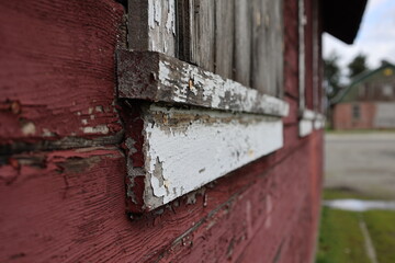 Decaying Paint on Barn Window Sill