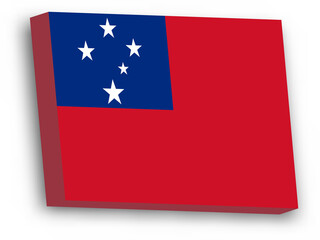 3D vector flag of Samoa