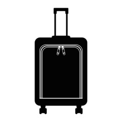 Suitcase silhouette vector icon isolated