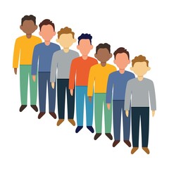A group of people. vector isolated