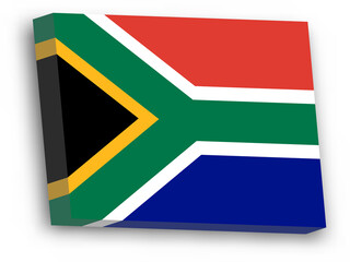 3D vector flag of South Africa