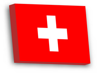 3D vector flag of Switzerland