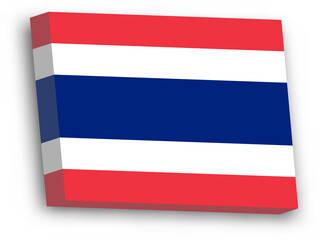 Obraz premium 3D vector flag of Thailand