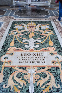 Floor decoration in Vatican museum, Rome, Italy
