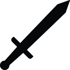 Sword vector icon with black design