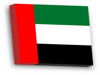 3D vector flag of United Arab Emirates