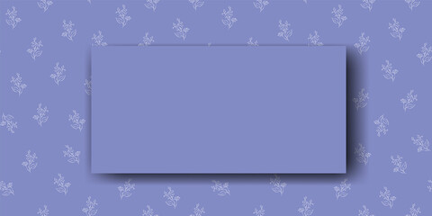 Vector. Chamomile flower background, copy space for text. Horizontal template for cards, party- wedding invitations, flyers, covers, brochures, social networks. Hand-drawn sketch. Lavander.