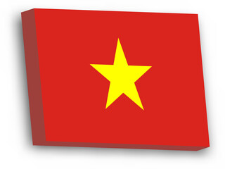 3D vector flag of Vietnam