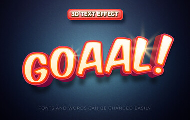 Goal 3d editable text effect style