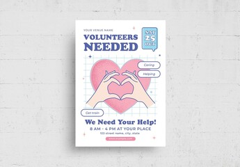 Volunteers Needed Flyer Poster Layout
