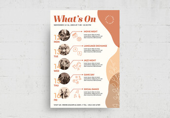 Whats on Event Flyer Poster Layout