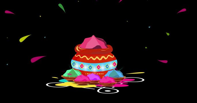 Happy Holi Indian Hindu Festive Colors Greetings Background