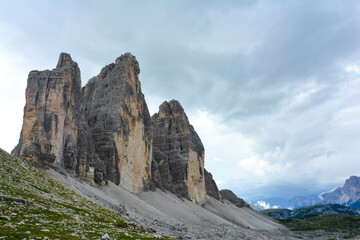 Fototapeta na wymiar Mountains, Tre cime di Lavaredo, Dolomites, Italy