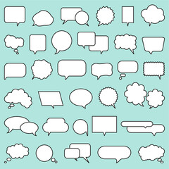 Speech Bubble set. Talk bubble. Cloud speech bubbles collection. Vector.