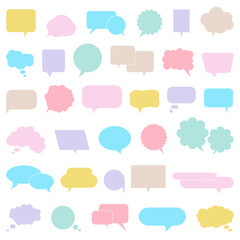Speech Bubble set. Talk bubble. Cloud speech bubbles collection. Vector.