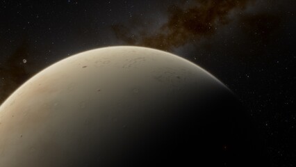 Naklejka premium planet suitable for colonization, earth-like planet in far space, planets background 3d render 