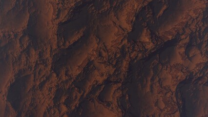 3d render of abstract planet surface with high detailed relief