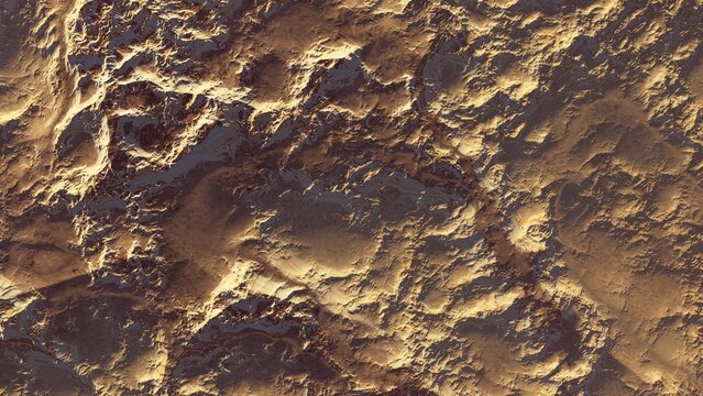 abstract aerial view, abstract cosmic texture, top view of alien planet 3d render