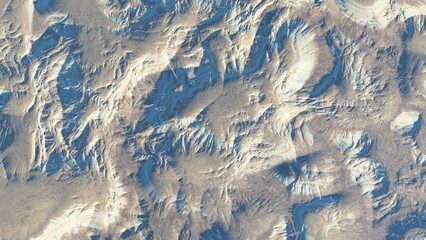 Obraz premium abstract aerial view, abstract cosmic texture, top view of alien planet 3d render