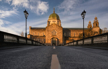 Beautiful morning scene with Galway cathedral in Ireland 