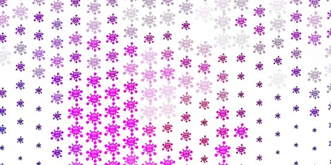 Light Purple vector texture with disease symbols.