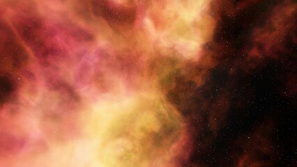 colorful space background with stars, nebula gas cloud in deep outer space, science fiction illustrarion 3d illustration