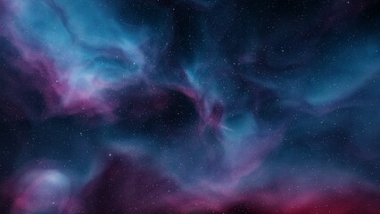 colorful space background with stars, nebula gas cloud in deep outer space, science fiction illustrarion 3d illustration