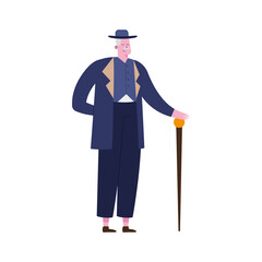 elegant gentleman with cane