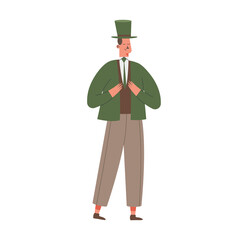elegant gentleman wearing tophat