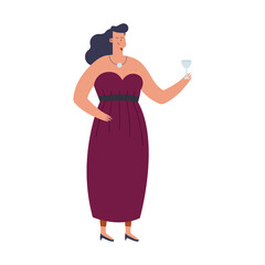 beauty elegant woman with cup