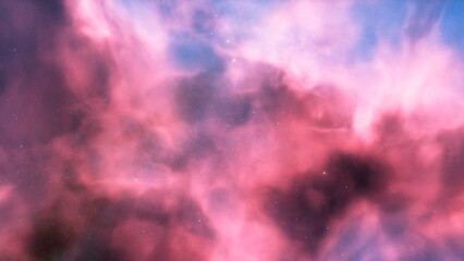 Space background with realistic nebula and shining stars. Colorful cosmos with stardust and milky way. Magic color galaxy. Infinite universe and starry night. 3d render