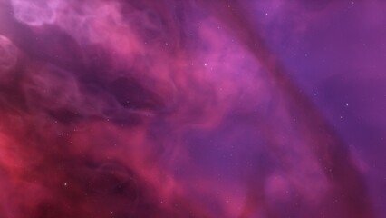 Space background with stardust and shining stars. Realistic cosmos and color nebula. Colorful galaxy. 3d illustration