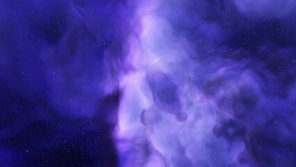 Space background with stardust and shining stars. Realistic cosmos and color nebula. Colorful galaxy. 3d illustration