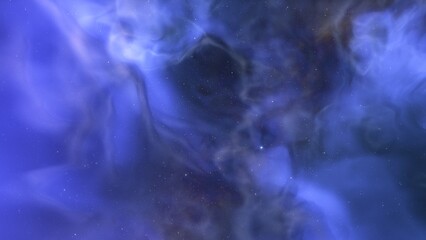 Space background with stardust and shining stars. Realistic cosmos and color nebula. Colorful galaxy. 3d illustration