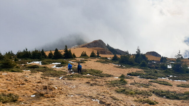 hiking in the mountains, Hasmas Mountains, Romania 