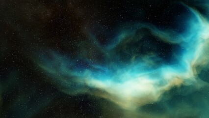Space background with stardust and shining stars. Realistic cosmos and color nebula. Colorful galaxy. 3d illustration