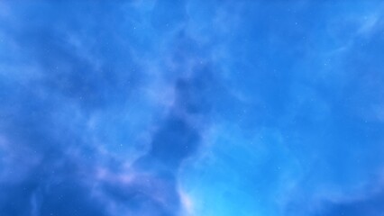 Space background with stardust and shining stars. Realistic cosmos and color nebula. Colorful galaxy. 3d illustration