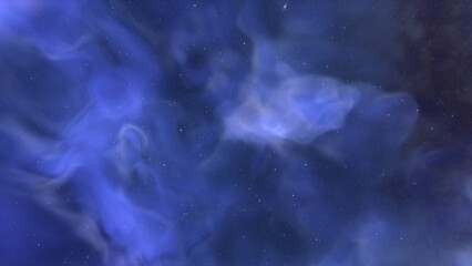 Nebula in space, science fiction wallpaper, stars and galaxy, 3d illustration	
