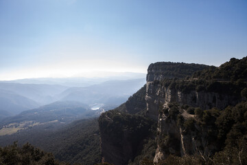 Landscape view of canyon in Tavertet, mountains in Catalonia, Spain