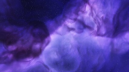 Nebula in space, science fiction wallpaper, stars and galaxy, 3d illustration	
