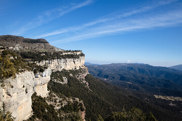 Fototapeta na wymiar Landscape view of canyon in Tavertet, mountains in Catalonia, Spain