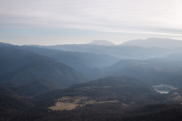 Landscape view of canyon in Tavertet, mountains in Catalonia, Spain