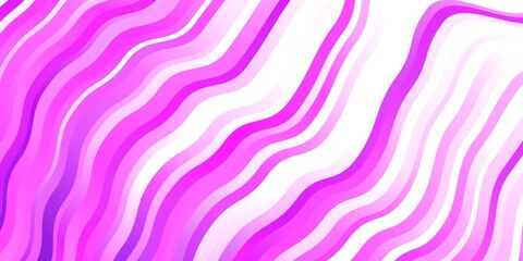 Light Pink vector template with curved lines.