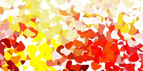 Light orange vector background with random forms.