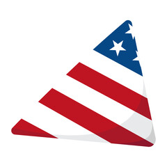 Isolated napkin with the flag of USA Vector