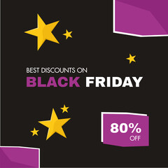 Colored black friday template Sale promotion Vector